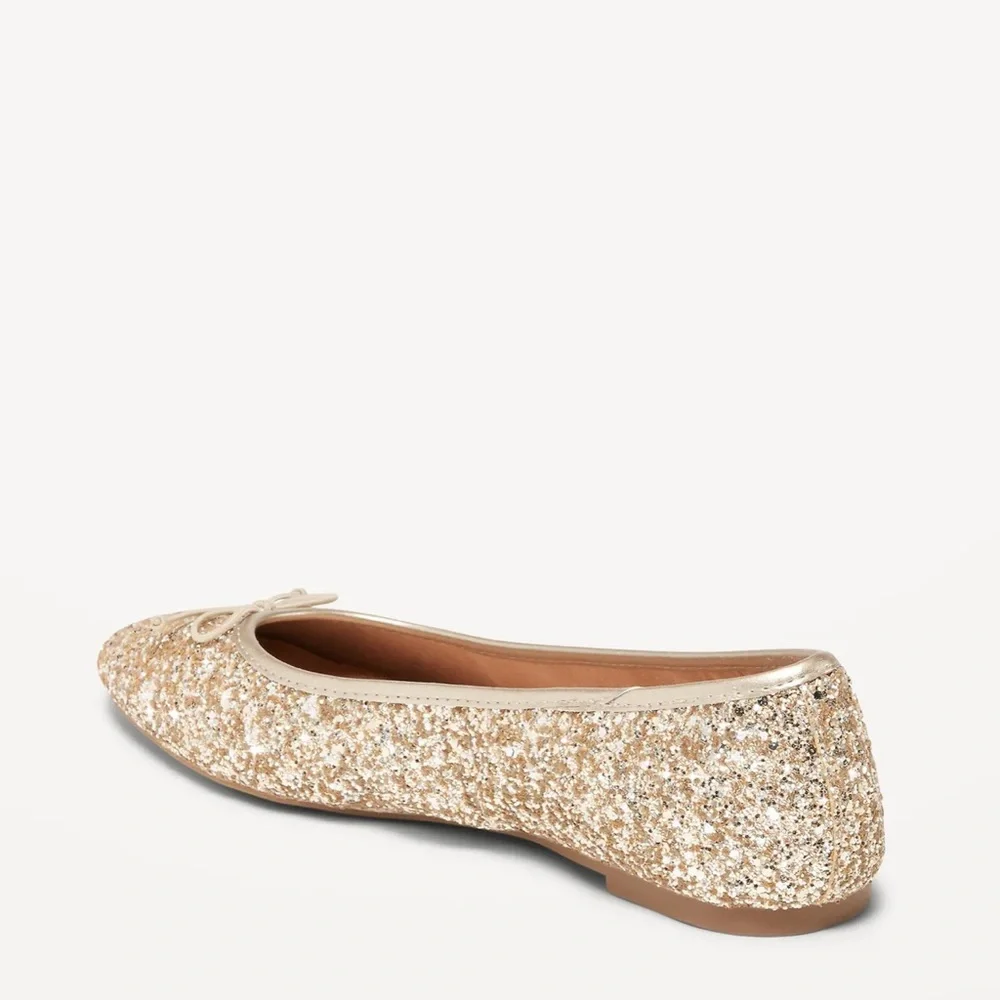 OLD NAVY Glitter Bow-Tie Ballet Flat‎ Shoes